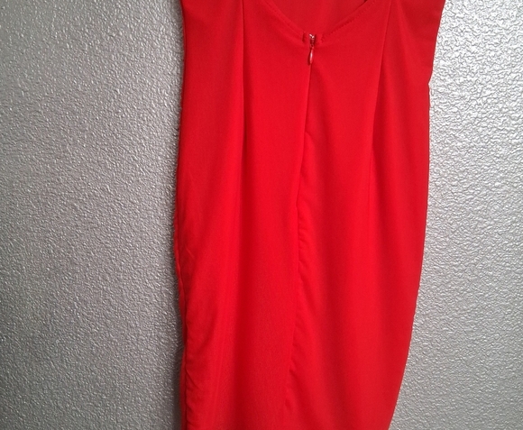 Angel Biba Boutique Cherry Red Princess Cut Mini Dress Size S - Picture 8 of 11